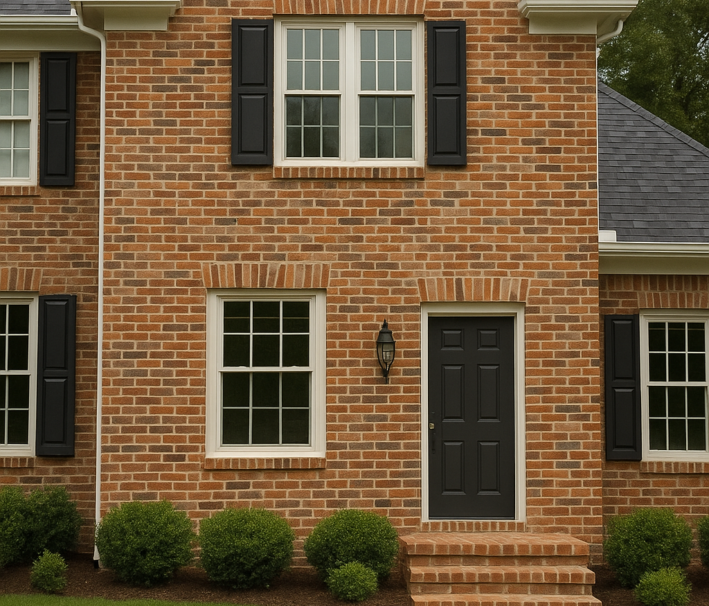 Thin brick veneer and cobble stone